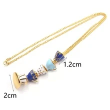 Collar Dije Moda De Superior Taza Té Para Mujer 3pc - A - Ver 2