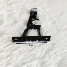 1pc Metal Curtain Rod Bracket, Modern Minimalist Roman Curtain Rod Universal Accessories, Drill-Proof Load-Bearing Bracket, Minimalist Home Installation Tool, Rust-Resistant Thickened Model, Side Wall Curtain Rod Installation Bracket, Easy To Install Curtain Rod Fixture Suitable For Home And Office Curtains (Screws Included As A Limited-Time Gift) - Multicolor - View 11