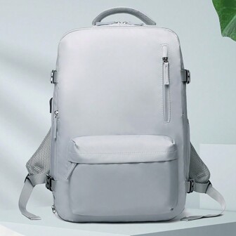 輕量且大容量背包，商務旅行短途旅行包，旅行背包，時尚男女行李包，適用於男女，可隨身攜帶，商務工作防水背包，具有筆記本電腦隔層，經過航班審批可以攜帶個人物品登機。