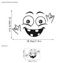 1pc New Style Smiling Face Printed Toilet Decal, Stickers, Wall Decal, Vinly Decal For Home Decorations, Spring Decoration Items Refresh Your Home, Festival Decoration Stickers Gifts Birthday Graduation