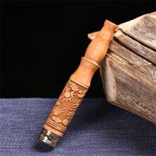 Handmade Wooden Smoking Pipe With Detachable Filters, Intricate Carved Design - Durable Wooden Pipe For Personal Use, Unique Gift For Friends And Family - Multicolor - View 10
