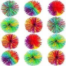 1/2/3/6PCS Monkey Stringy Balls Sensory Fidget Stringy Balls Soft Rainbow Pom Bouncy Stress Balls Multicolor,Bounce Balls,Rubber Balls,Squishy Balls,Rainbow Toys,Monkey Squishy,Bath Toys