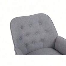 Modern Mid Century Chair Velvet  Sherpa Armchair For Living Room Bedroom Office Easy Assemble(Light Grey) Klgeivb