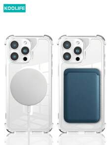 Apple Koolife 1pc Angel Eye Large Hole Transparent Anti-Drop Magnetic Protective Phone Case, Four Corner Anti-Drop Compatible With IPhone 16/16pro/16plus/16promax/11/12/12pro/12promax/13/13pro/13promax/14/14plus/14pro/14promax/15/15pro/15plus/15promax