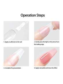 Nail Art Invisible Short Almond Ballet Natural Transparent False Nails For Nail Salon Use Press On Nails Nail Supplies Nails