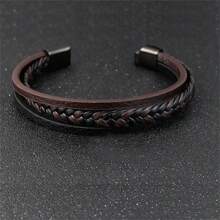 1 pieza Pulsera de accesorio con estilo vintage marrón para hombre