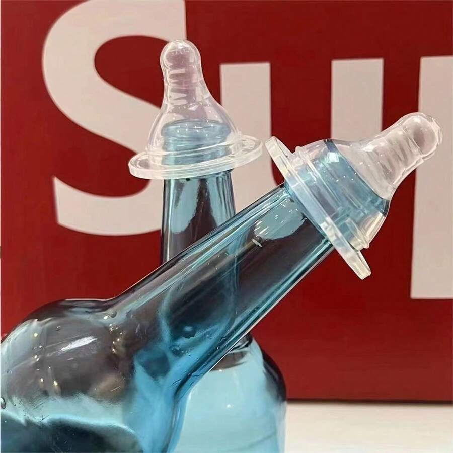 2pcs Funny Beer Bottle Nipple, Drinker's Pacifier, Drinking Prop Accessory - Multicolor - View 1