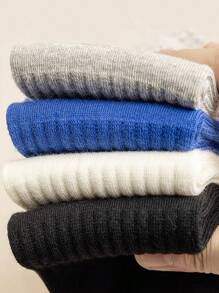 5 Pairs Men's Sports Socks, Fashionable Outdoor Running Socks, Comfortable Socks Suitable For Daily Life. Socks For Running, Gym And Basketball, Suitable For Winter, All Season Socks Suitable For Christmas, Thicker Winter Socks. [The Sock Pattern Is Woven, And There May Be Differences Between The Actual Product And The Picture, Which Is A Normal Phenomenon]