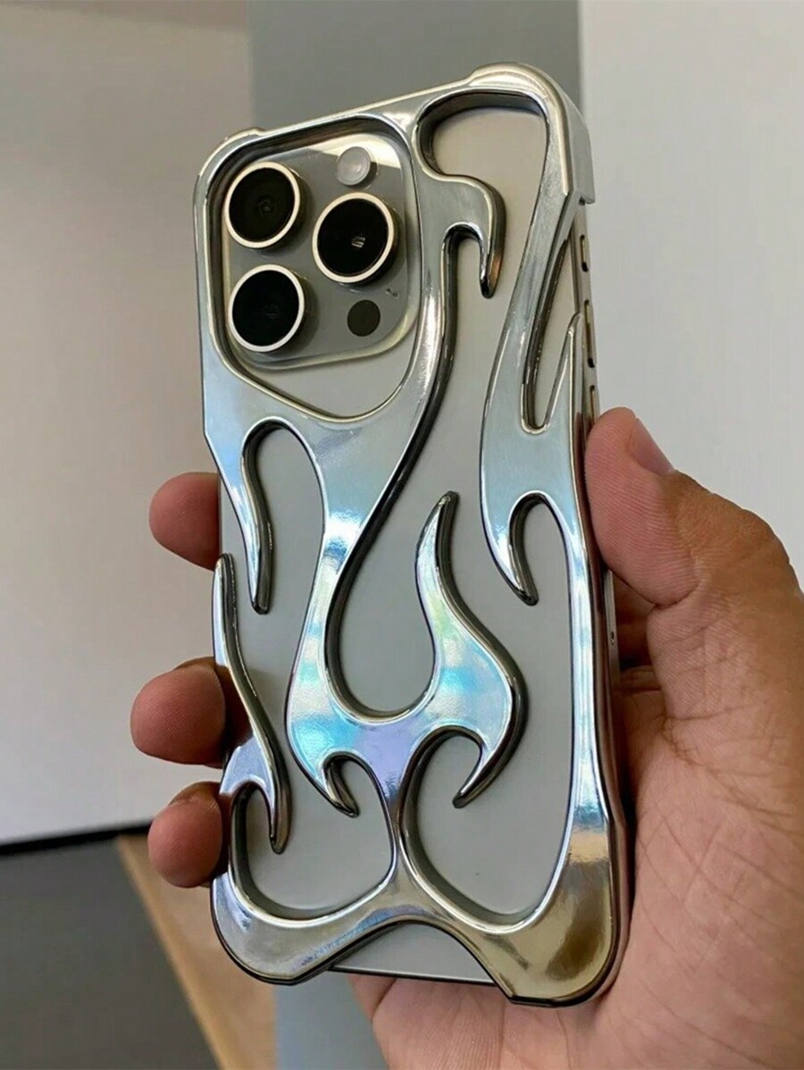 Fashion Hollowed Fire Flame Phone Case Compatible With Iphone 16 15 14