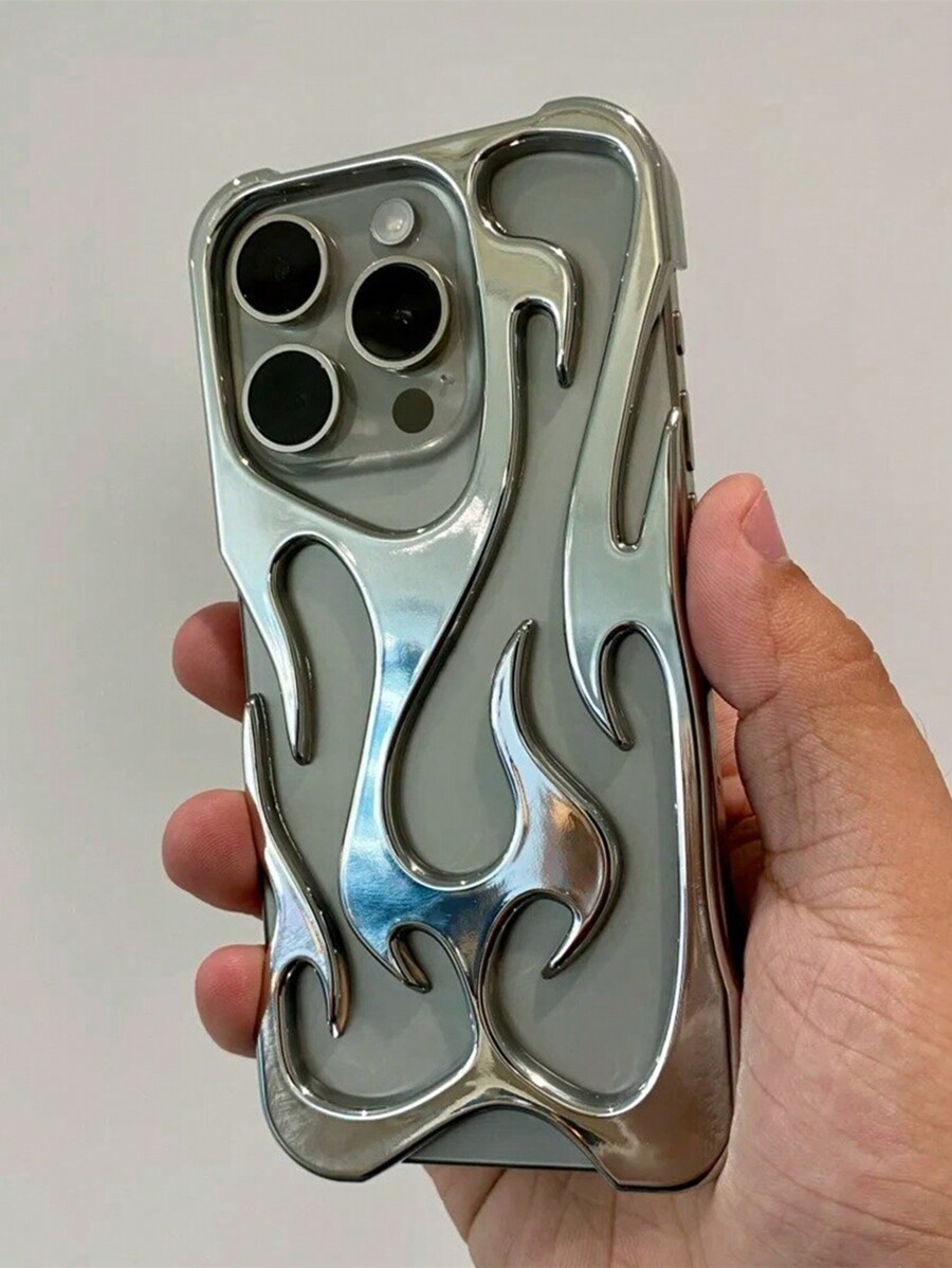 Fashion Hollowed Fire Flame Phone Case Compatible With Iphone 16 15 14