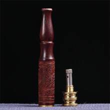 Handmade Wooden Smoking Pipe With Detachable Filters, Intricate Carved Design - Durable Wooden Pipe For Personal Use, Unique Gift For Friends And Family - Multicolor - View 7