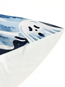 1 件万圣节元素柔软舒适单面印花装饰抱枕套（不含内枕），适用于卧室、客厅、沙发、派对装饰