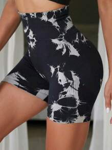 3 Piezas Short Deportivo Tie Dye Pantalones Cortos Gym Yoga levanta gluteo surtido al azar - Multicolor - Ver 7