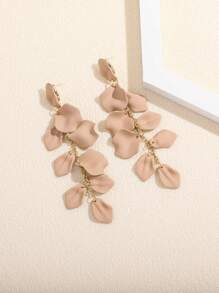 1 par de pendientes colgantes con borlas de hoja y flor multicolor de estilo vintage y elegante, best seller
