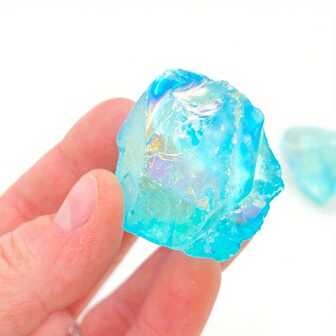 1pc Raw Aqua Aura Quartz Crystal, Rough Aqua Aura Quartz Stone, Raw Aqua Aura Quartz Stone, Raw Blue Quartz