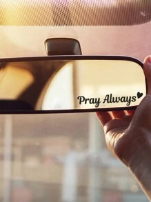 RandySticker Pray Always Mirror Decal, Car Decals For Women, Faith Mirror Decal, Cute Vinyl Decal, Christian Car Mirror Decal, Car Accessories,Stickers,Wall Decal, Vinyl Decal For Home Decorations,Spring Decoration Items Refresh Your Home,Rama Decoration Stickers Gifts Birthday Graduation