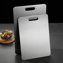 1 Stück Schneidebrett, Edelstahl Schneidebrett, Schneidebrett, Brettchen für Käse und zubereitete Speisen, Fleisch, Käse, Brot, Gemüse und Obst, Geschenk für Mutter oder Vater