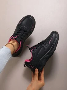 Women's Shoes Spring And Autumn Leather Waterproof Leisure Sports Shoes Light Non-Slip Soft Sole Running Shoes Special Price, Spring And Autumn Brand Women's Shoes Black Leather Waterproof Sports Shoes Light Soft Sole Daddy Shoes Non-Slip Wear-Resistant Travel Shoes, Running Shoes Women's Autumn And Winter New Leather Waterproof Running Shoes Light Soft Sole Casual Shoes Cushioned Elastic, Leather Waterproof Student Sports Casual Shoes Korean Version Of Thick Sole Travel Shoes, Waterproof Leather Shoes Female McDonald's Long Standing Feet Spring And Autumn Black Work Shoes Non-Slip Mother Kitchen Shoes, Ghost Walking Shoes New Breathable Square Dance Shoes Female Soft Sole Fitness Jump Shoes Casual Sports Shoes, Play Badminton Shoes Women's Four Seasons Breathable Ultra-Light Cushioned Training Volleyball Tennis Shoes, High Quality Women's Shoes Ultra-Light Soft Sole Women's Sports Leisure Running Shoes Family Shoes, All Lightweight Non-Slip Travel Running Women's Shoes - Black - View 6