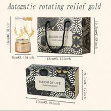 1pc CITTA Automatic Rotation Smokeless Aroma Candle, Romantic Fragrance Candle Carousel, Delicate Floating Carved Decoration For Home Use, Long-Lasting Fragrance, Interesting Aroma Candle Lamp For Home Party, Gift For Girlfriend - 85g - View 2