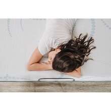 Omne Sleep 8" Memory Foam Mattress Queen In White/Light Blue - 1 - View 3