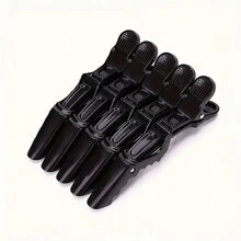 5-delige krokodillenhaarclips in meerdere kleuren - antislip grip, eenvoudig te stylen en te gebruiken in de salon voor haarverf, permanenten en secties - hoogwaardige plastic krokodillenklemmen voor kappers en thuisgebruikers, haartools, haarproducten en accessoires voor kapperssalons, beauty reisbenodigdheden, terug naar school, essentiële reisbenodigdheden voor op reis, haaraccessoires voor vrouwen