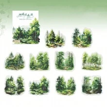 20 Stücke/Packung Vintage Wald Thema Sticker, kreative ästhetische Dekoration, DIY Scrapbooking Bastelmaterial, Urlaubsgeschenk, personalisierter Planer Schulsachen