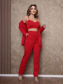 Women Two-piece Outfits - Đỏ - Xem 3