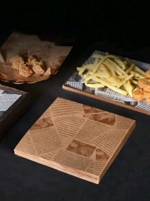 100 张烘焙纸、羊皮纸、三明治包装纸、烘焙用品 - 原木色 - 查看 5