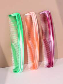 6 Pieces Professional Finishing Comb Set - Anti-Static, Color Gradient, Color Fine Tooth Normal Hair - Portable, Decontaminate, Styling, Smooth Comb Salon Quality Results, Wide Tooth Flat Comb - Multicolor - View 3