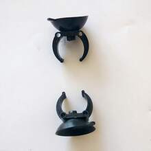 4 pezzi Clip portacavo riscaldatore per acquario con ventosa da 2,5 cm, porta-riscaldatore a barra standard nero per l'acquario dei pesci (non per tubi di aviazione)