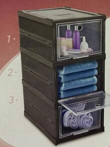 Kit 3 Caixa Organizador De Plástico Para Sapato Tênis Chinelo Dobrável Empilhável Sapateira Vertical Caixa Sapato Tênis Armário Organizador Portátil