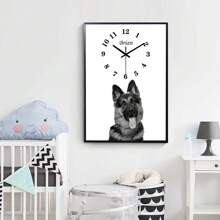 1 pieza Reloj de pared cuadrado personalizado con efecto atenuado, con tu foto personalizada en un reloj de pared enmarcado en aleación de aluminio, regalo para la familia, parejas y mascotas - Multicolor - Ver 4