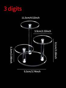 1 pieza Estantería de exhibición acrílica multifuncional, estantería de almacenamiento de escritorio de material acrílico transparente para joyería, coleccionables, maquillaje y figuras - transparente - Ver 20