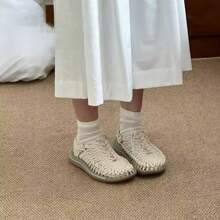 新款夫妻編織涼鞋,男士休閒沙灘鞋,羅馬涼鞋戶外徒步水鞋