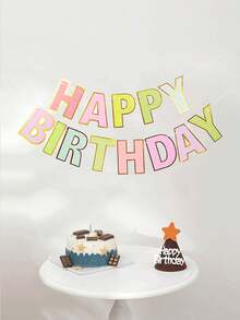 Macaron Theme Happy Birthday Photo Backdrop Banner Banner Birthday Decorations Happy Birthday Sign For Birthday Decor - Multicolor - View 1