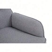 Modern Mid Century Chair Velvet  Sherpa Armchair For Living Room Bedroom Office Easy Assemble(Light Grey) Klgeivb