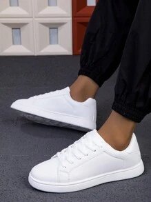 Unisex Chunky Sole Casual White Sneakers