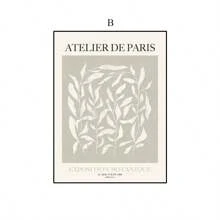 1 pièce Affiche sur canevas d'art abstrait nordique, peinture décorative minimaliste noir et blanc pour la chambre, le salon, la salle à manger, décoration murale, décoration de la maison, sans cadre