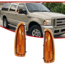 2pcs Amber Yellow LED Side Mirror Marker Turn Signal Light For F-250 F-350 F-450 F-550 F-650 Super Duty 2003-2007 & Excursion 2000-2005,Replace OEM 5C3Z-17682-EAA 5C3Z-17683-EAA - Amber Yellow Lens - View 4