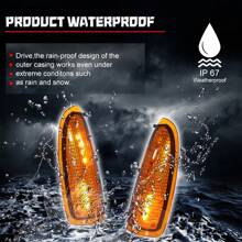 2pcs Amber Yellow LED Side Mirror Marker Turn Signal Light For F-250 F-350 F-450 F-550 F-650 Super Duty 2003-2007 & Excursion 2000-2005,Replace OEM 5C3Z-17682-EAA 5C3Z-17683-EAA - Amber Yellow Lens - View 8