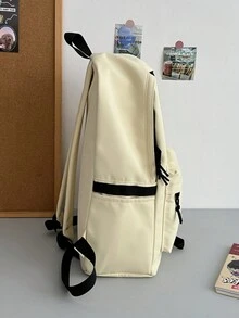 Large Capacity Waterproof Vintage School Backpack For High School & College Students, Commuting & Travel - Yellow - View 7