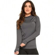 Women's Thermal Plush Blouse Second Skin Long Sleeve Plush Winter Premium High Quality PROMOTION - FAST SHIPPING - 黑色 - 查看 3