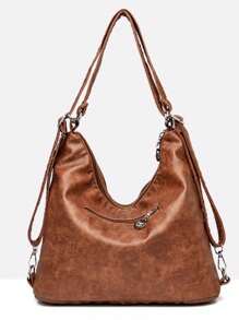 Genuine Leather Texture Women's Bag 2024 New Soft Leather Middle-Aged Commuter Shoulder Armpit Bag Versatile Casual Multi-Functional Shoulder Bag - Brown - View 6