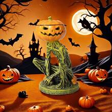 1 cái Giá nến bí ngô kinh dị Halloween Trang trí bằng nhựa, Dùng cho phòng khách, quầy bar, nhà hàng, tiệc tùng, để bàn, quà tặng ngày lễ, đồ trang trí Halloween, đồ trang trí nhà cửa Tiệc Halloween - Nhiều màu - Xem 10