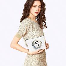 Nécessaire Personalizado com Coroa de Flores Boêmia e Monograma, Bolsa de Presente Personalizada, Necessaire de Cosméticos Fofo, Adequado para Casamento, Aniversário, Festival, Presente Ideal para Mulheres, Mães, Professoras, Amigas, Damas de Honra, Necessaire Escolar, Suprimentos Escolares, Organizador de Cosméticos, Itens de Quarto, Bolsas de Maquiagem, Organizador de Maquiagem, Armazenamento de Maquiagem, Nécessaire de Maquiagem