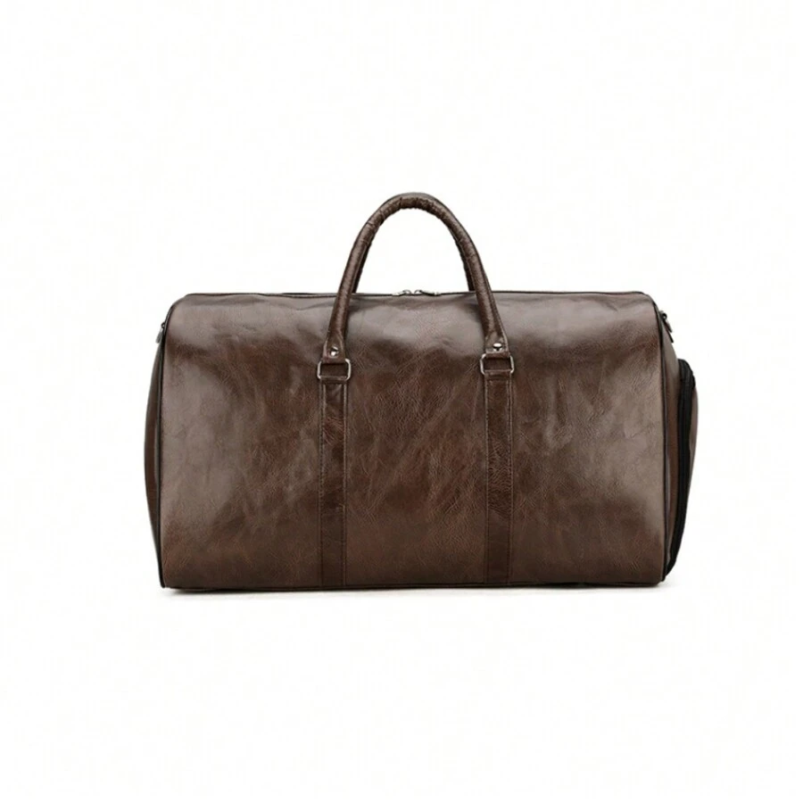 Men's Travel Bag Large Capacity PU CarryOn Luggage Overnight Bag