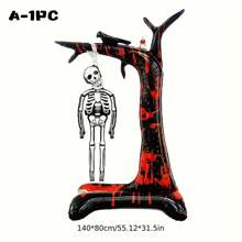 Bóng bay nhôm bơm hơi hình đầu lâu và nhện Halloween cổ điển có đế trang trí, phù hợp với nhiều loại phòng - Không cần điện, lý tưởng cho Giáng sinh, Năm mới và các lễ kỷ niệm toàn cầu, Giáng sinh - Nhiều màu - Xem 10