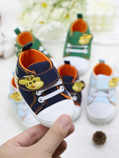 RABEISIR Scarpe di tela con motivo cartoni animati giraffa per bambini, leggere antiscivolo, adatte per uso quotidiano e vacanze, per tutte le stagioni