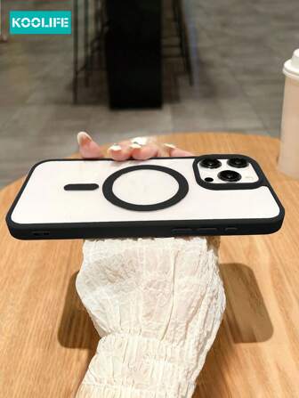 1 pieza Funda protectora de teléfono Koolife compatible con iPhone 17 ProMax/17/17 Pro/17 Air/16/16 ProMax/16 Pro/16/15/15 Pro/15 ProMax/15 Plus/14/13/12/11, de color caramelo, con carga inalámbrica magnética, a prueba de caídas y delgada, de TPU