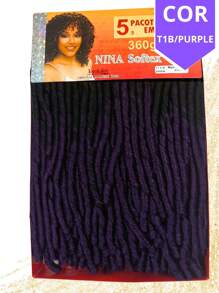 Nina Softex Original Dread Crochet Curly Hair Bundle 360 Grams 5 In 1 - Púrpura polvoriento - Ver 1